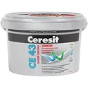 Затирка цементная Ceresit CE 43 Super Strong дымчато-белая для широких швов 2 кг