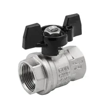 Кран шаровой полнопроходной ELSEN Strong T - 1" (ВР/ВР, PN40, Tmax 150°C, ручка-бабочка черная)