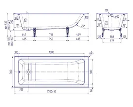 Чугунная Creto Strong Strong 25-1170 170x70x54.7