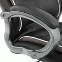 Кресло офисное PREMIUM "Strong HD-009", НАГРУЗКА до 200 кг, экокожа черная, ткань серая