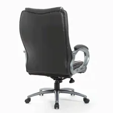 Кресло офисное PREMIUM "Strong HD-009", НАГРУЗКА до 200 кг, экокожа черная, ткань серая