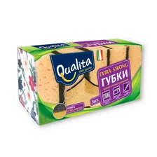 Губки для мытья посуды Qualita Extra Strong поролоновые 100x69x38.5 мм 5 шт в уп 6105 1195657