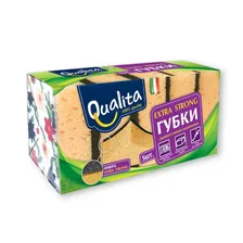 Губки для мытья посуды Qualita Extra Strong поролоновые 193x100x68 мм (5 штук в упаковке)