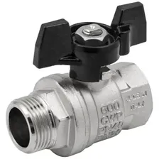 Кран шаровой, Elsen, Strong T, 3/4", НВ, ручка-бабочка, латунь (EV34.2201)